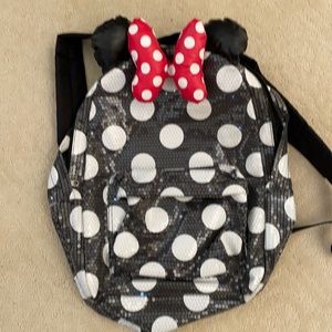 Minnie Mouse Disneyland polka dot backpack